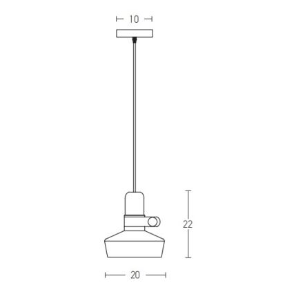 Zambelis 1990 - Lampadario a sospensione con filo 1xE27/40W/230V quercia/nero