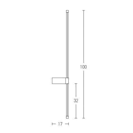 Zambelis 20116 - Applique a LED LED/20W/230V nero