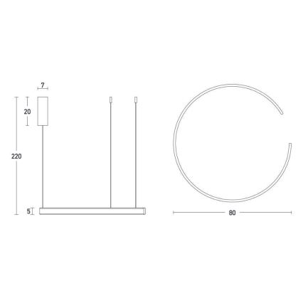 Zambelis 2012 - Lampadario a sospensione con filo LED dimmerabile LED/40W/230V oro