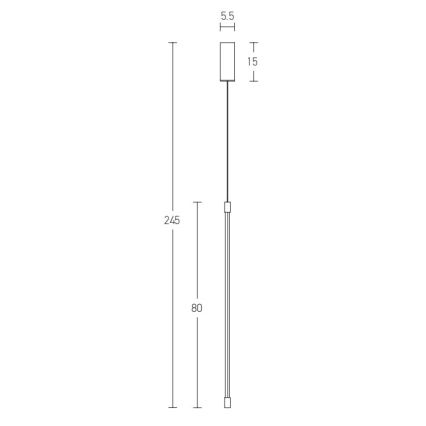 Zambelis 20121 - Lampadario LED a sospensione con filo LED/12W/230V nero