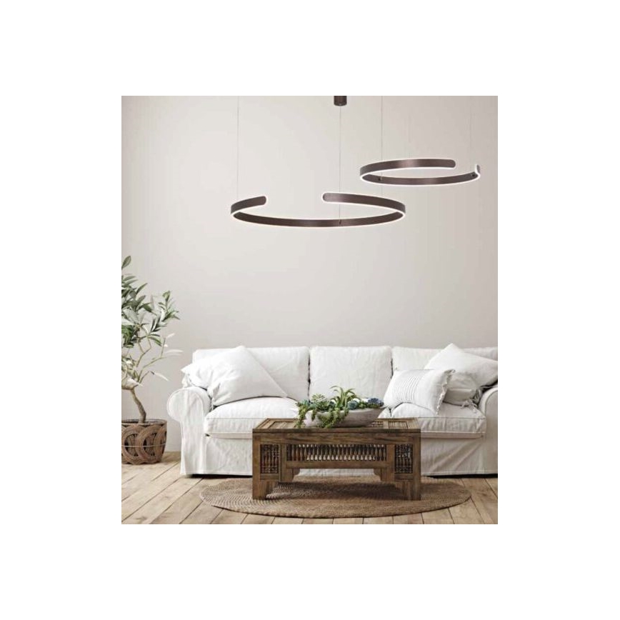 Zambelis 2013 - Lampadario a sospensione con filo LED dimmerabile LED/40W/230V marrone