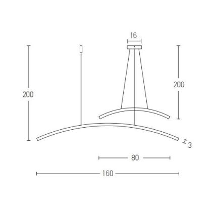 Zambelis 20130 - Lampadario a sospensione con filo LED dimmerabile LED/48W/230V nero