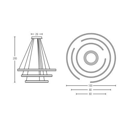 Zambelis 2015 - Lampadario a sospensione con filo LED dimmerabile LED/120W/230V marrone