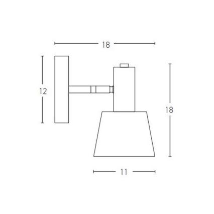 Zambelis 20218 - Faretto da parete 1xE14/25W/230V bianco