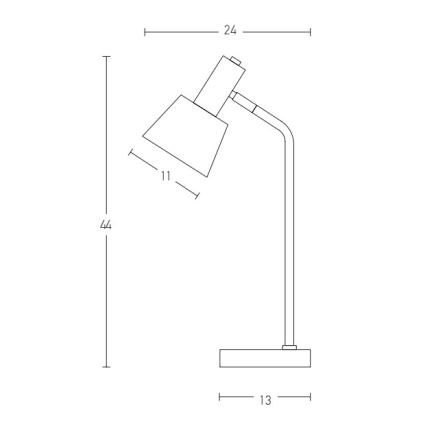 Zambelis 20220 - Lampada da tavolo 1xE14/25W/230V grigio