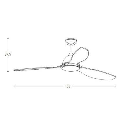 Zambelis 20258 - Ventilatore da soffitto + telecomando