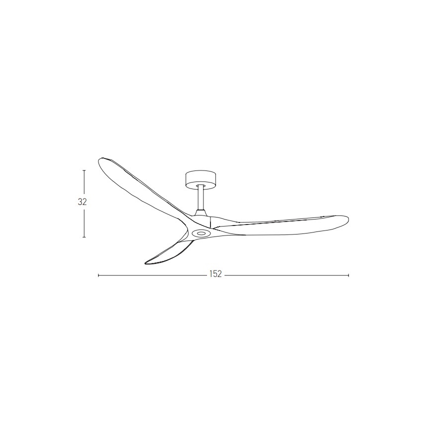 Zambelis 20259 - Ventilatore da soffitto + telecomando