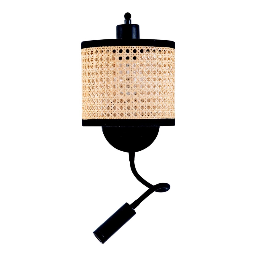 Zambelis 20355 - Applique a LED 1xE27/40W + LED/3W/230V rattan