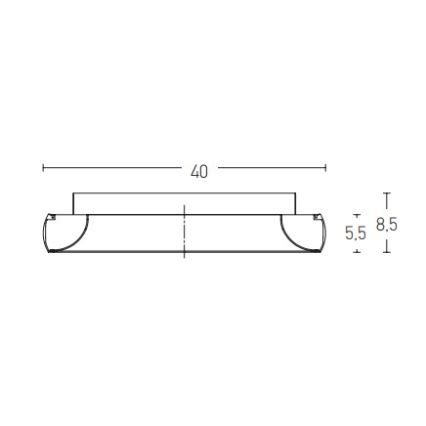 Zambelis 2040 - Plafoniera LED dimmerabile LED/30W/230V diametro 40 cm nero