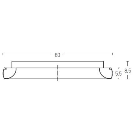 Zambelis 2048 - Plafoniera LED dimmerabile LED/50W/230V diametro 60 cm nero