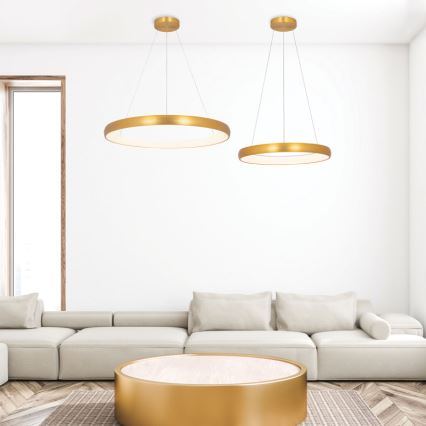 Zambelis 2054 - Lampadario a sospensione con filo LED dimmerabile LED/50W/230V diametro 60 cm oro