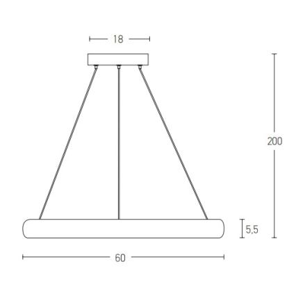 Zambelis 2054 - Lampadario a sospensione con filo LED dimmerabile LED/50W/230V diametro 60 cm oro