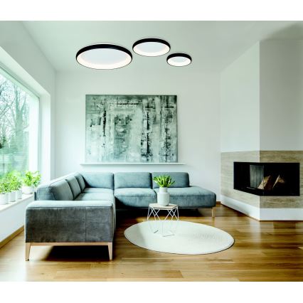 Zambelis 2056 - Plafoniera LED dimmerabile LED/60W/230V diametro 80 cm nero