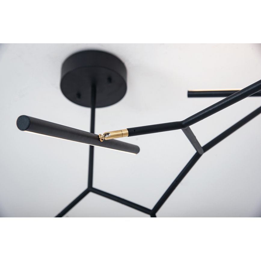 Zambelis 2072 - Lampadario a sospensione con supporto rigido LED dimmerabile LED/68W/230V nero