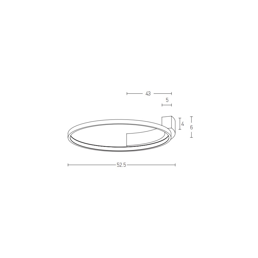 Zambelis 2076 - Applique a LED LED/31W/230V diametro 52,5 cm nero
