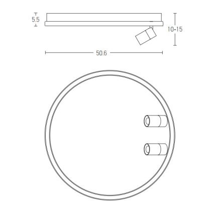 Zambelis 22014 - Plafoniera LED dimmerabile LED/71W/230V nero