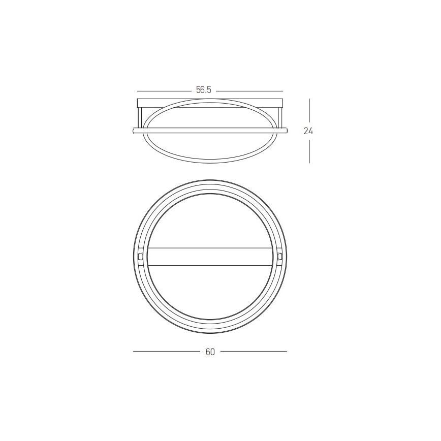 Zambelis 22016 - Lampadario a plafone LED dimmerabile LED/56W/230V diametro 60 cm nero