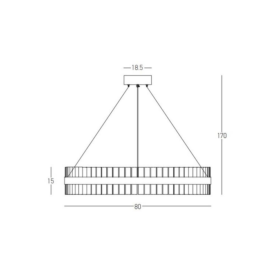 Zambelis 22040 - Lampadario a sospensione con filo LED dimmerabile LED/68W/230V oro