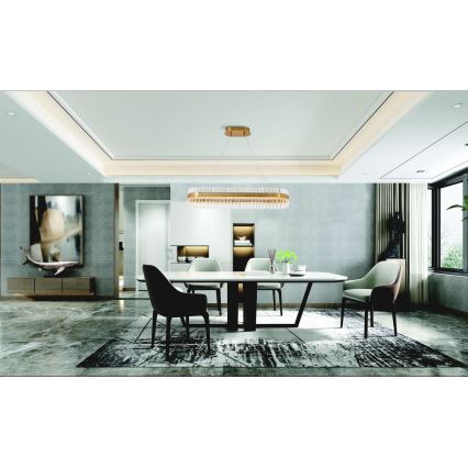 Zambelis 22041 - Lampadario a sospensione con filo LED dimmerabile LED/68W/230V oro