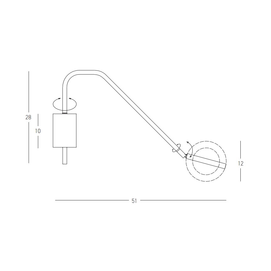 Zambelis 22042 - Applique a LED dimmerabile LED/7W/230V nero