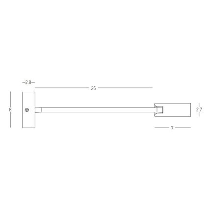 Zambelis 22049 - Applique a LED LED/3W/230V CRI90 nero