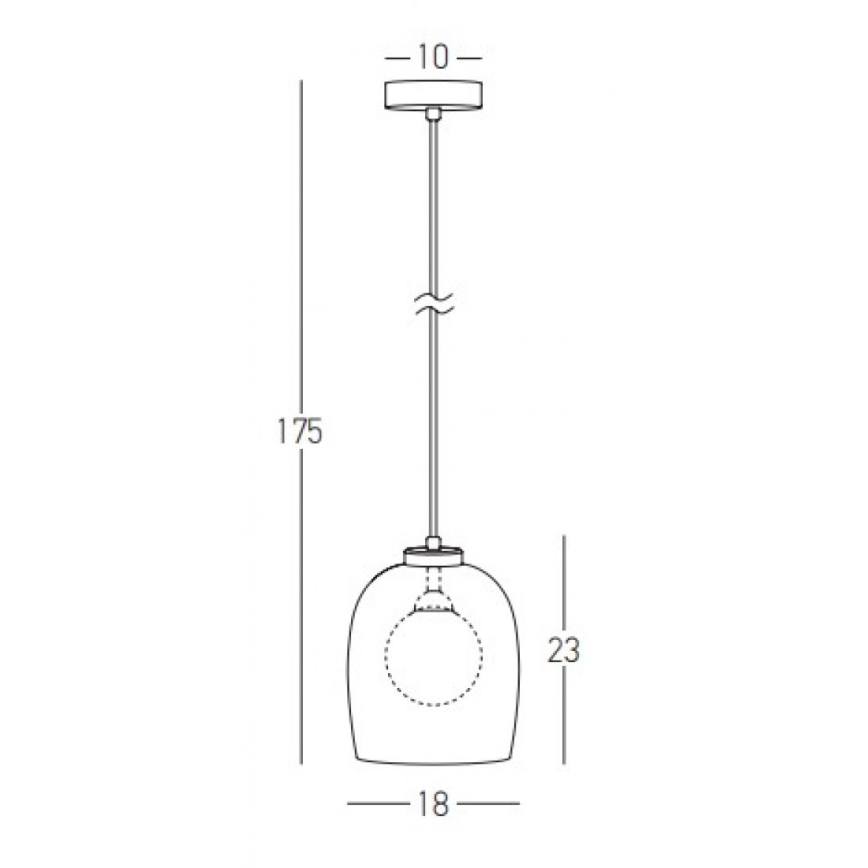 Zambelis 22051 - Lampada a sospensione con cavo 1xG9/5W/230V Ø 18 cm nero