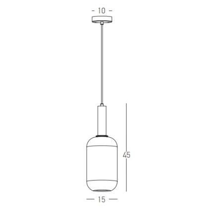 Zambelis 22070 - Lampadario a sospensione con filo 1xE27/40W/230V diametro 15 cm oro