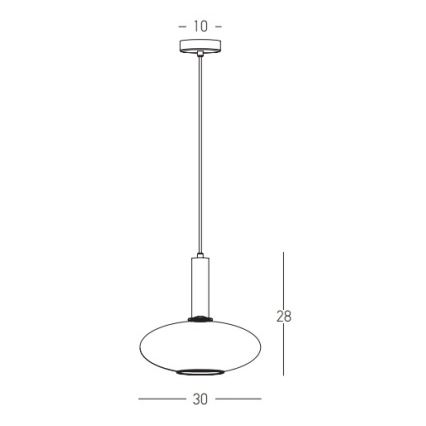 Zambelis 22072 - Lampadario a sospensione con filo 1xE27/40W/230V diametro 30 cm oro