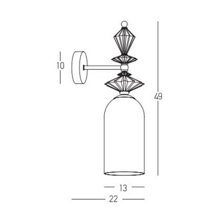 Zambelis 22080 - Applique 1xE27/40W/230V