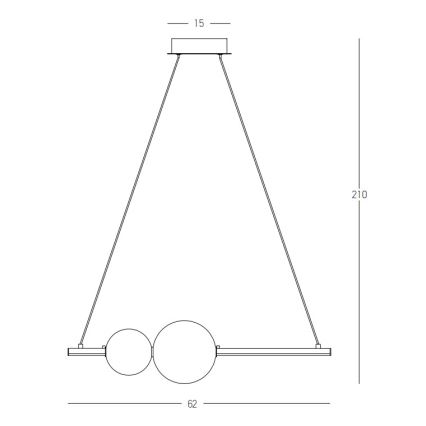 Zambelis 22108 - Lampadario a sospensione con filo LED dimmerabile LED/11W/230V oro