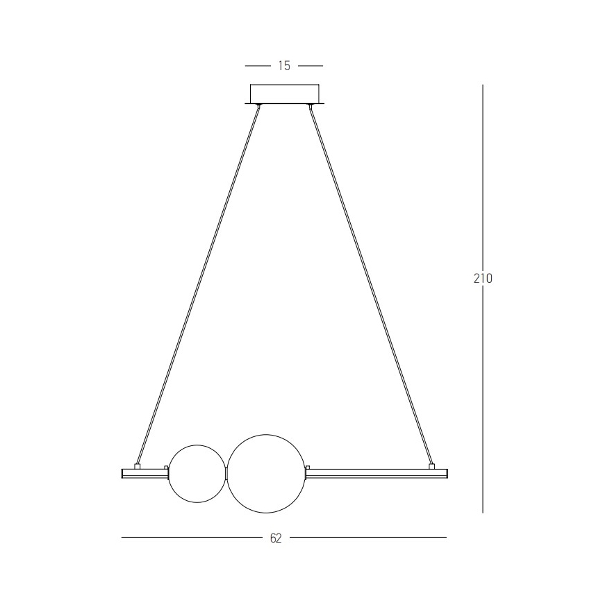 Zambelis 22108 - Lampadario a sospensione con filo LED dimmerabile LED/11W/230V oro