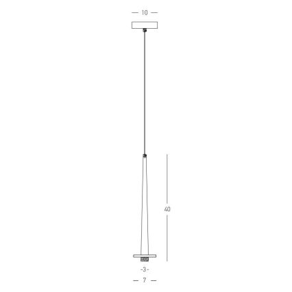 Zambelis 22110 - Lampadario LED a sospensione con filo LED/3W/230V CRI90 nero