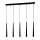 Zambelis 22112 - Lampadario a sospensione con filo LED dimmerabile 5xLED/3W/230V CRI90 nero