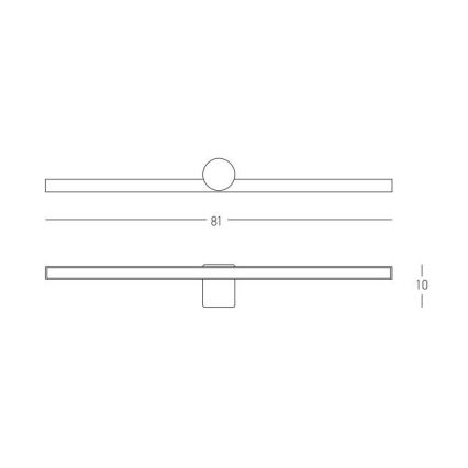 Zambelis 22125 - Illuminazione a LED per specchi da bagno LED/17W/230V 81 cm IP54