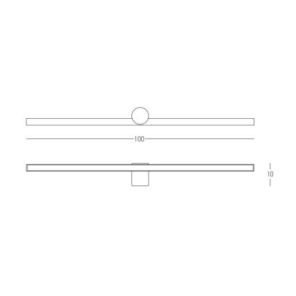 Zambelis 22126 - Illuminazione a LED per specchio da bagno LED/21W/230V 100 cm IP54