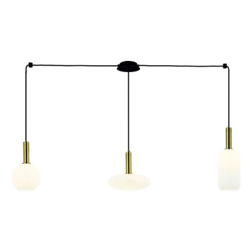 Zambelis 22151 - Lampadario a sospensione con filo 3xE27/40W/230V ragno oro