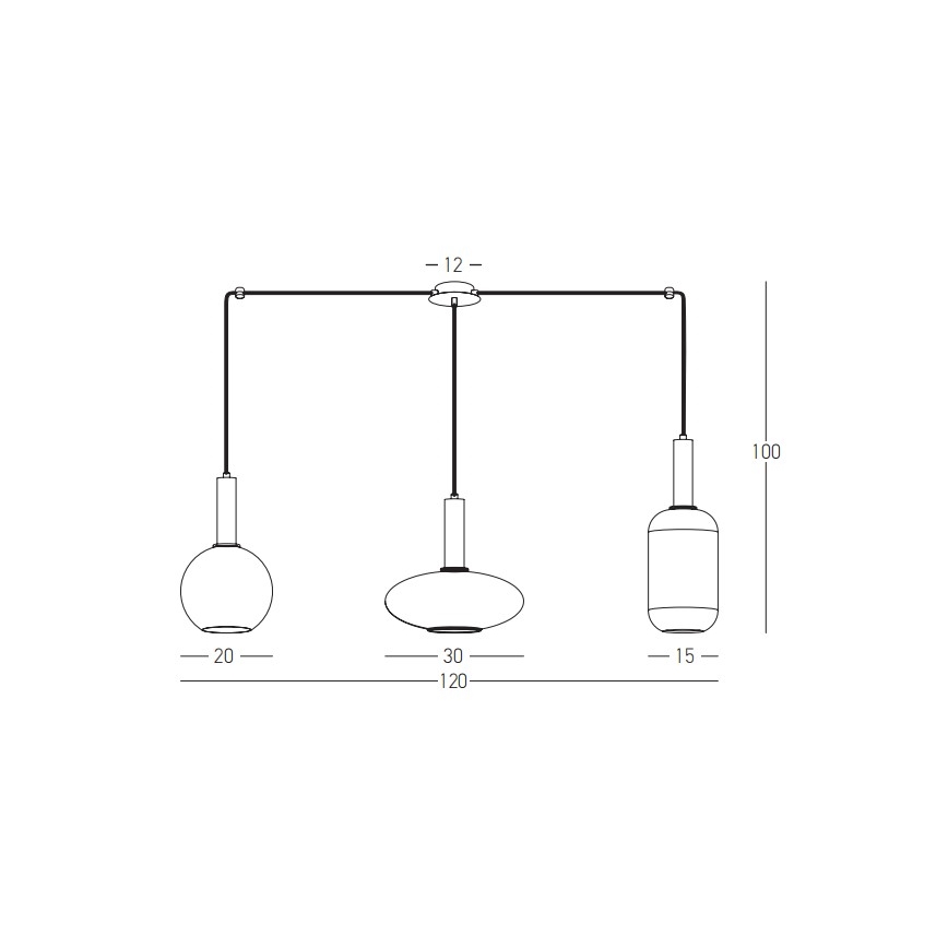 Zambelis 22151 - Lampadario a sospensione con filo 3xE27/40W/230V ragno oro