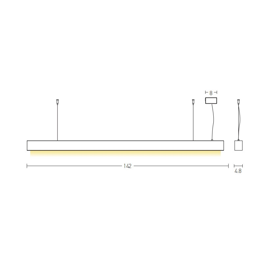 Zambelis 22210 - Lampadario LED a sospensione con filo LED/45W/230V