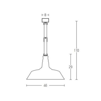 Zambelis 22225 - Lampadario a sospensione con filo 1xE27/40W/230V