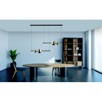 Zambelis 22234 - Lampadario a sospensione con filo LED dimmerabile LED/22W/230V nero