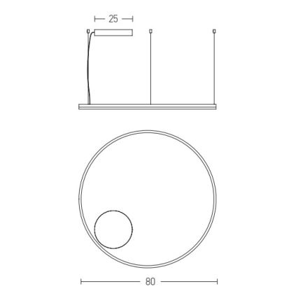 Zambelis 22240 - Lampadario a sospensione con filo LED dimmerabile LED/57W/230V 3000K diametro 80 cm oro