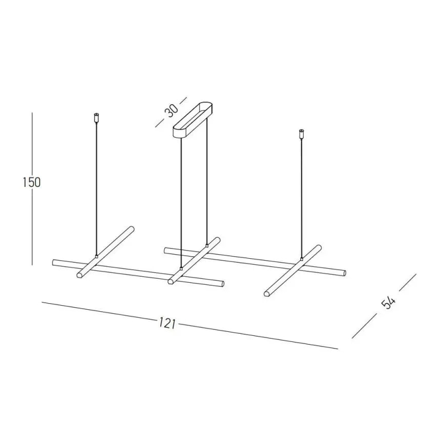 Zambelis 22242 - Lampadario a sospensione con filo LED dimmerabile LED/50W/230V oro