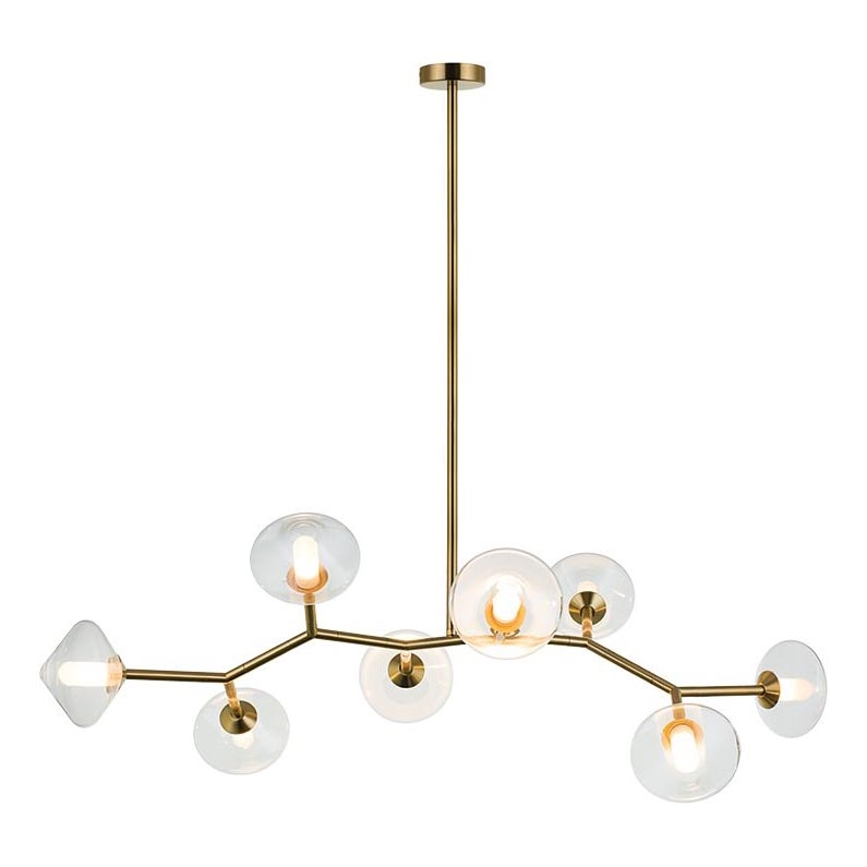 Zambelis 23023 - Lampadario a sospensione con supporto rigido 8xG9/5W/230V oro