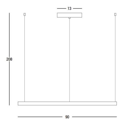 Zambelis 23034 - Lampadario a sospensione con filo LED dimmerabile LED/45W/230V 3000K diametro 90 cm oro