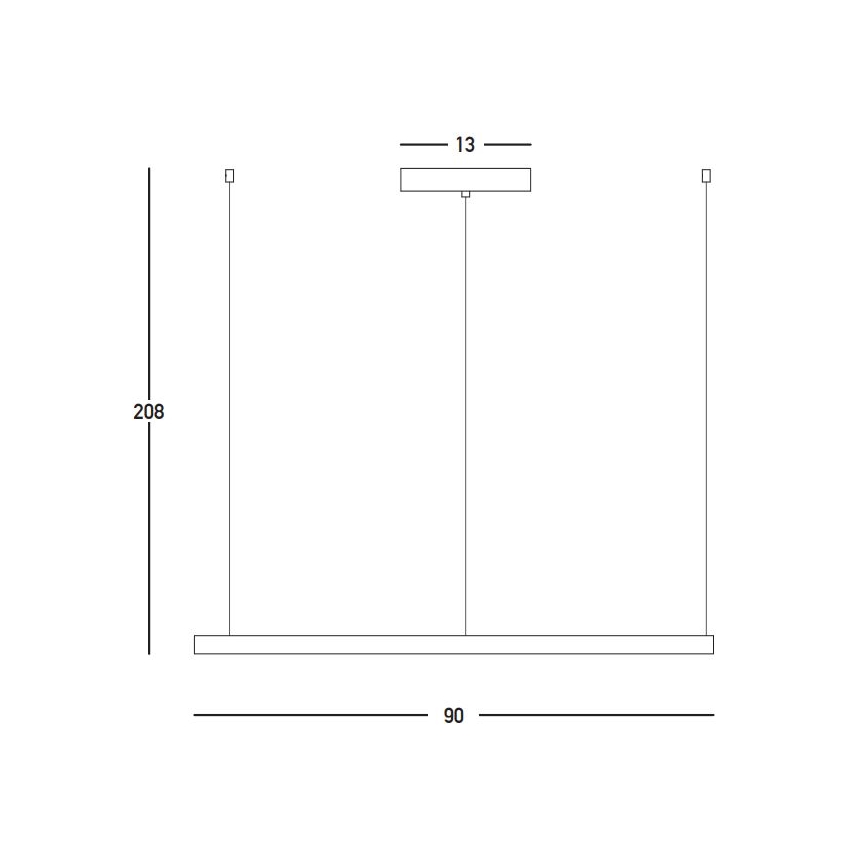 Zambelis 23035 - Lampadario a sospensione con filo LED dimmerabile LED/45W/230V 3000K diametro 90 cm nero