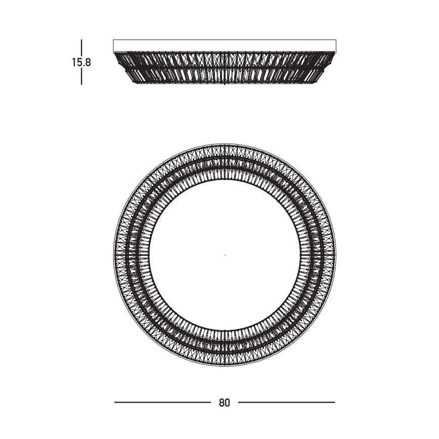 Zambelis 23049 - Lampada da soffitto in cristallo dimmerabile a LED LED/55W/230V CRI 90 3000K diam. 80 cm ottone