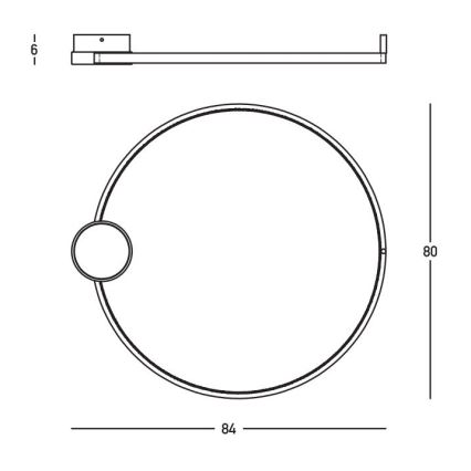 Zambelis 23097 - Plafoniera LED dimmerabile LED/32W/230V 3000K diametro 80 cm oro