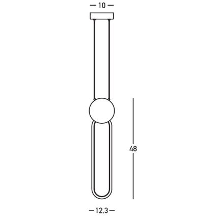 Zambelis 23101 - Lampadario a sospensione con filo LED dimmerabile LED/13W/230V 3000K nero