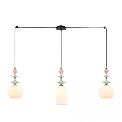Zambelis A22079 - Paralume di ricambio per lampadario Ø 21 cm bianco