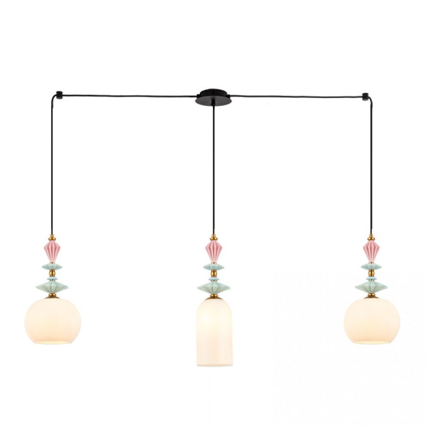 Zambelis A22079 - Paralume di ricambio per lampadario Ø 21 cm bianco